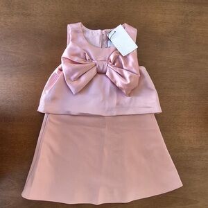 Zara Blush Pink Formal Dress with Bow